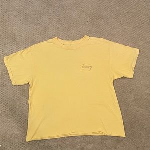 Brandy Melville Yellow “honey” T-Shirt